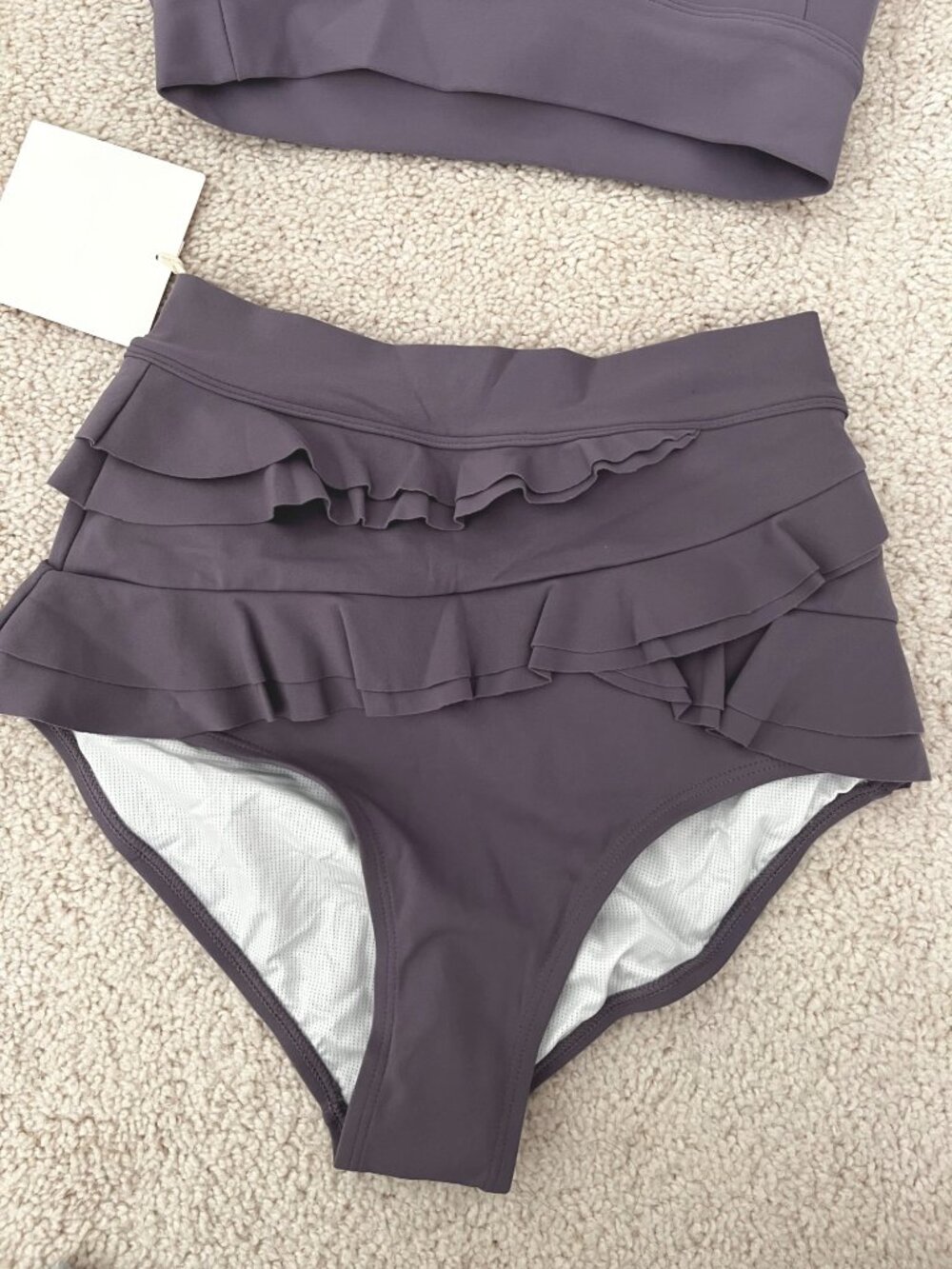 NWT Visual Mood SERENA RUFFLED BIKINI SET - LAVENDER size XS S - Picture 11 of 15